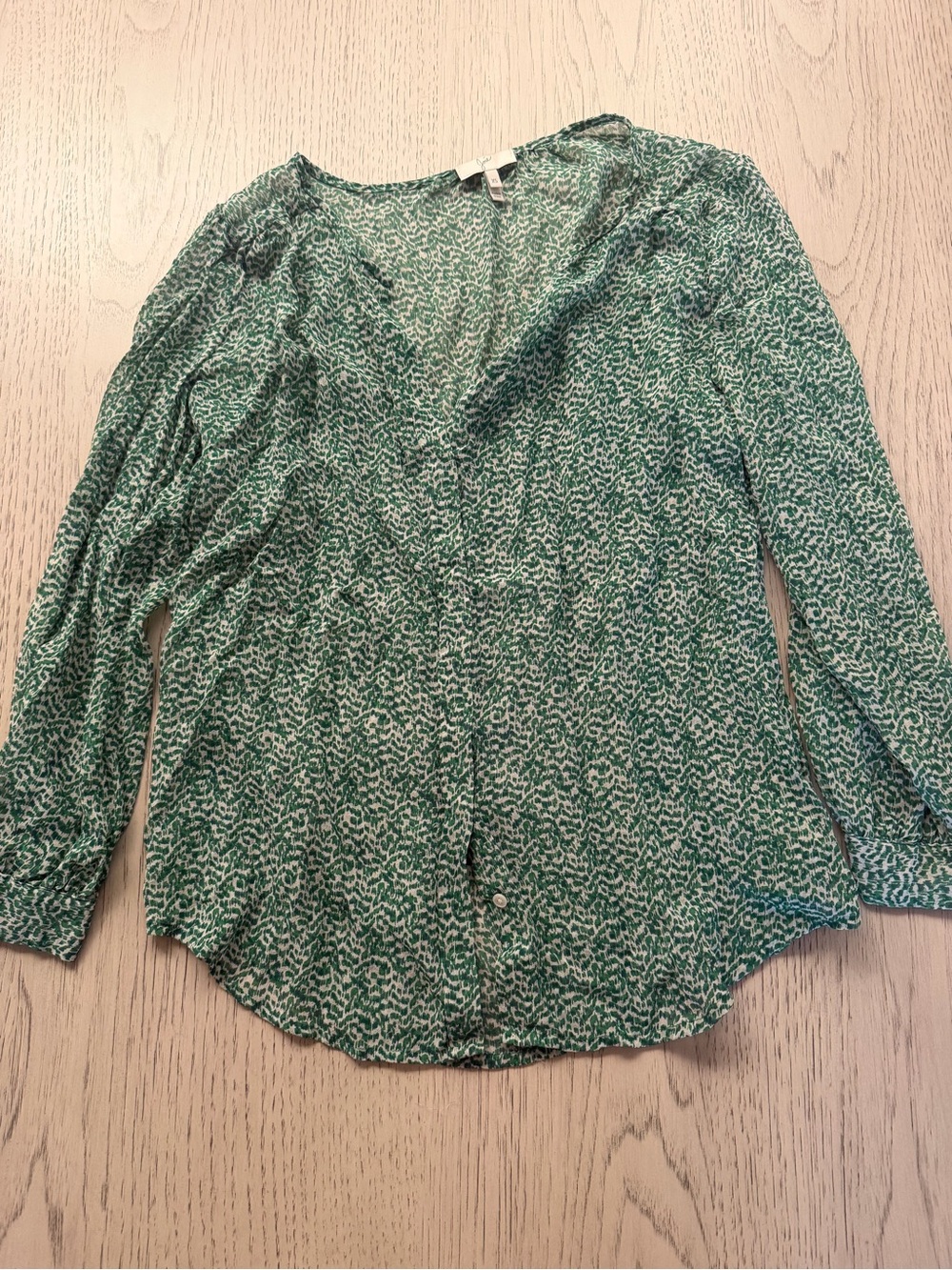 Joie Green Printed Lightweight Blouse